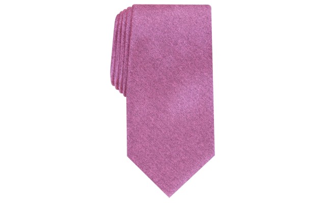  Mens Vandorn Metallic Solid Ties, Pink