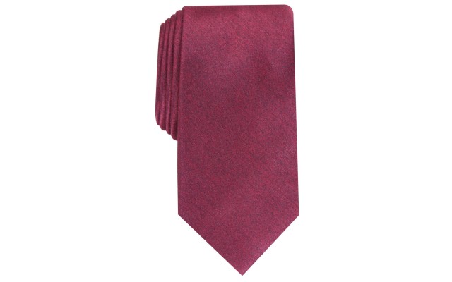  Mens Vandorn Metallic Solid Ties, Red