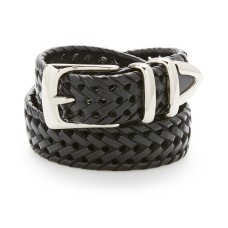 Perry Ellis Portfolio Men’s Leather Braided Belt