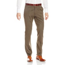 Perry Ellis Portfolio Men’s Slim Fit Flat Front No-Iron Dress Pants (Rain Drum)