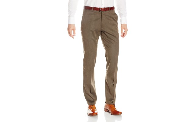  Portfolio Men’s Slim Fit Flat Front No-Iron Dress Pants (Rain Drum), Rain Drum, 30X29
