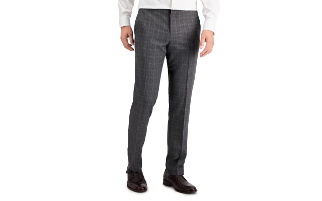  Portfolio Men’s Slim-Fit Performance Stretch Dress Pants (Gray, 32X30)