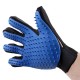 Pet Hair Removal & Grooming Glove 1Pc. For Dogs & Cats – Bathing & Massaging Glove For Pets, Blue, Right hand