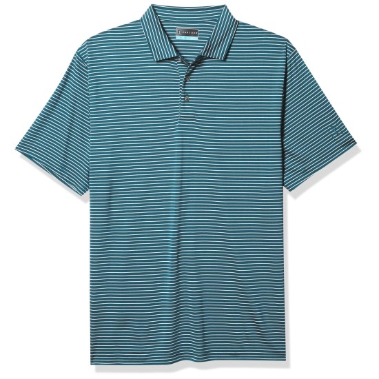 PGA Tour Men's Performance Feeder Strip Submerged T-Shirt (Green, Small)