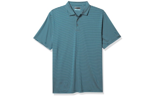 PGA Tour Men's Performance Feeder Strip Submerged T-Shirt (Green, Small)