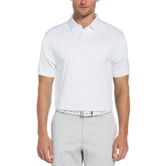  Men’s Short-Sleeve Polo T-Shirt (White, Small)