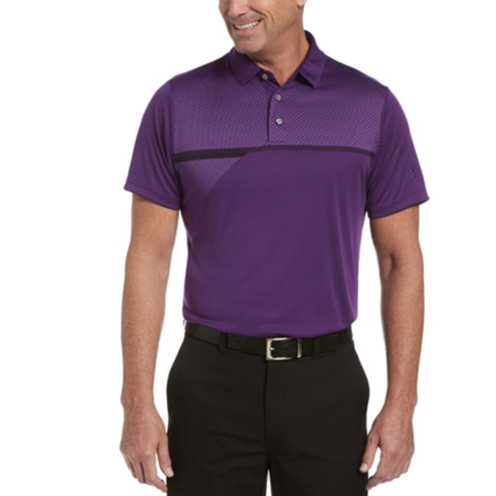  Men’s Tech Polo Shirt (Purple, M)