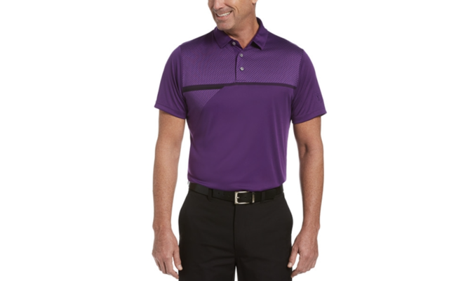  Men’s Tech Polo Shirt (Purple, M)