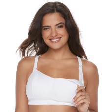 Playtex Women’s Nursing Sports Bra with Racerback (White, XX-Large)