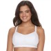  Women’s Nursing Sports Bra with Racerback (White, XX-Large)