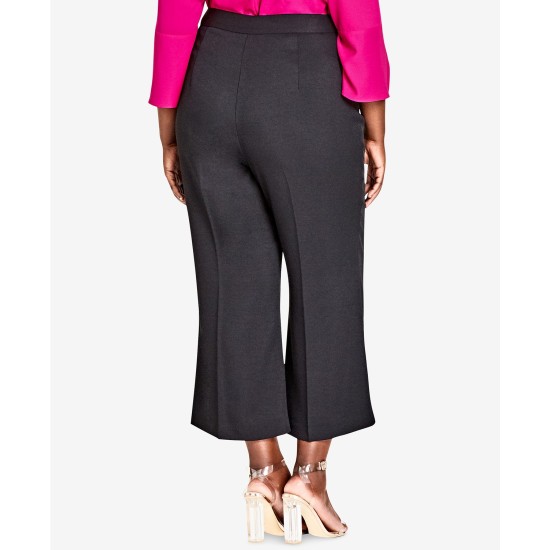 Plus Size Women’s  Elegant Belted Pants Black Size 22W