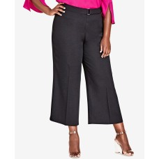 Plus Size Women’s City Chic Elegant Belted Pants Black Size 22W