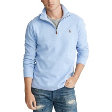 Polo Ralph Lauren Men’s Big & Tall Estate-Rib Quarter-Zip Pullover (Jamaica Heather, 2LT)