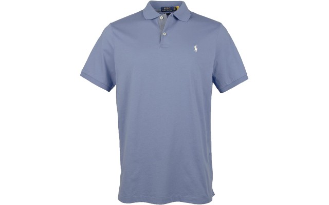Polo Ralph Lauren Men’s Classic Fit Jersey Polo Shirt (Blue, M)