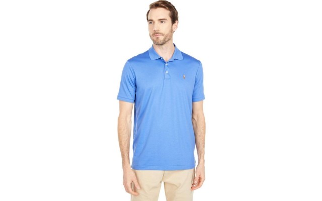  Men’s Classic-Fit Soft Cotton Polo Shirt (Blue, X-Small)