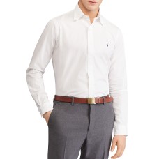 Polo Ralph Lauren Men’s Classic Fit Stretch Poplin Shirt (White, XS)