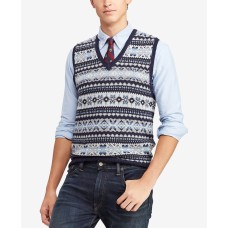 Polo Ralph Lauren Men’s Fair Isle Sweater Vest Navy Large