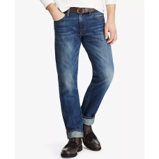 Polo Ralph Lauren Mens Varick Denim Slim Jeans (Blue, 33×32)
