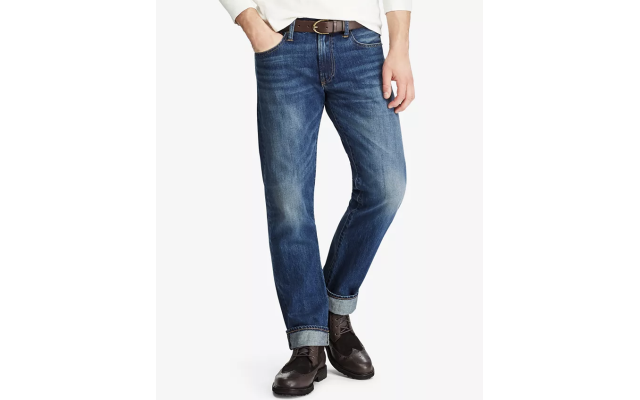  Mens Varick Denim Slim Jeans (Blue, 33×32)