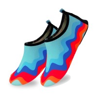 Quick-Dry, Non-Slip, Lightweight Water Shoes For Summer, Beach, Sea & Pool – For Boys, Girls, Babies, Toddlers & Little Kids, Blue/Orange, Little Kid 13
