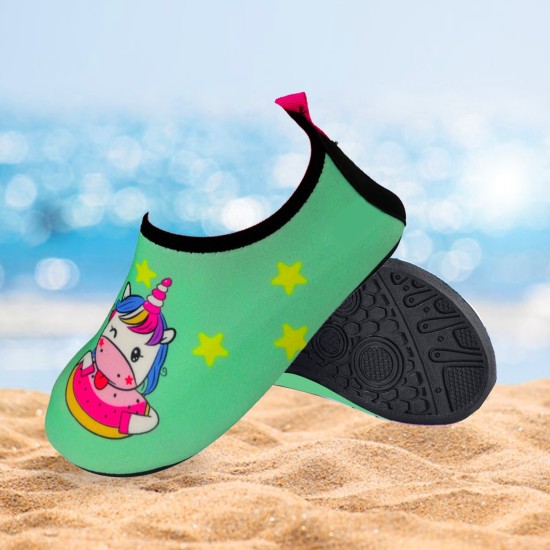 Quick-Dry, Non-Slip, Lightweight Water Shoes For Summer, Beach, Sea & Pool – For Boys, Girls, Babies, Toddlers & Little Kids, Unicorn, Baby 6-7
