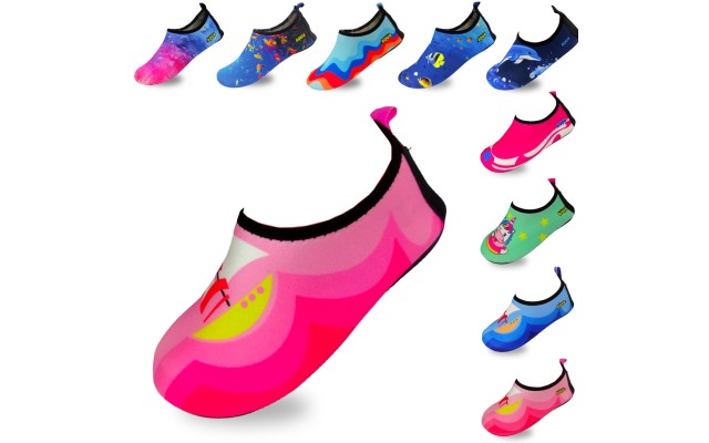 Quick-Dry, Non-Slip, Lightweight Water Shoes For Summer, Beach, Sea & Pool – For Boys, Girls, Babies, Toddlers & Little Kids, Sail Pink, Baby 6-7