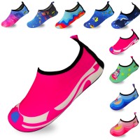 Quick-Dry, Non-Slip, Lightweight Water Shoes For Summer, Beach, Sea & Pool – For Boys, Girls, Babies, Toddlers & Little Kids, Pink/White, Little Kid 13