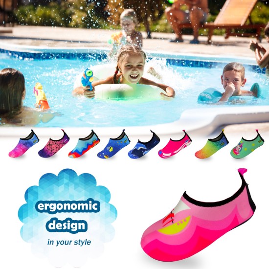 Quick-Dry, Non-Slip, Lightweight Water Shoes For Summer, Beach, Sea & Pool – For Boys, Girls, Babies, Toddlers & Little Kids, Sail Pink, Toddler 8