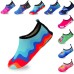 Quick-Dry, Non-Slip, Lightweight Water Shoes For Summer, Beach, Sea & Pool – For Boys, Girls, Babies, Toddlers & Little Kids, Blue/Orange, Youth 1-2