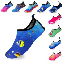 Quick-Dry, Non-Slip, Lightweight Water Shoes For Summer, Beach, Sea & Pool – For Boys, Girls, Babies, Toddlers & Little Kids, Cute Fish, Toddler 9-10