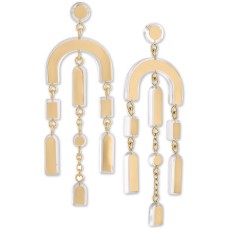Rachel Roy Gold-Tone Acrylic-Covered Crystal Chandelier Earrings