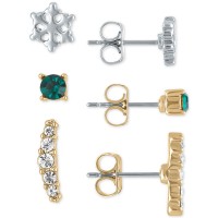 Rachel Roy Two-Tone Winter Stud Earrings 3-Pc. Gift Set
