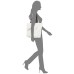  Celebrate Canvas Top Zip Tote Handbag, Black/White, L