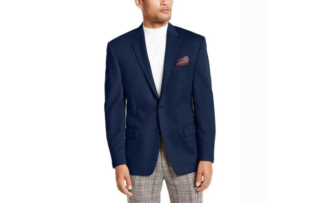 Ralp Lauren Men Long Sleeve Two Button Jacket Blazer Cashmere Wool, Navy, 42R