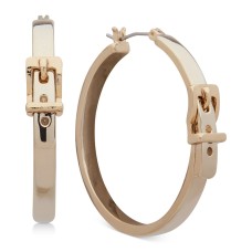 Ralph Lauren Buckle Hoop Earrings (Gold)