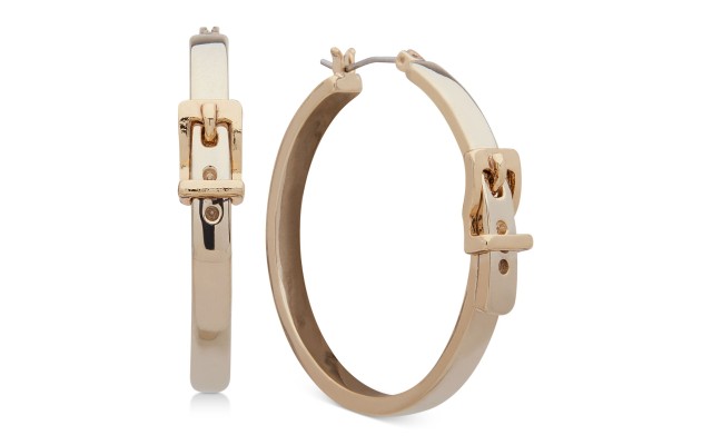 Ralph Lauren Buckle Hoop Earrings (Gold)