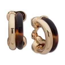 Ralph Lauren Clip Hoop Tortoise Earring, Gold