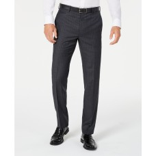 Ralph Lauren Men’s Classic-Fit UltraFlex Stretch Charcoal/Blue Stripe Suit Pants, Charcoal, 30×30