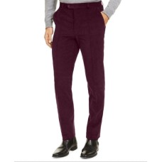 Ralph Lauren Men’s Classic/Regular Fit Corduroy Double Reverse Pleated Dress Pants, Plum, 38X34