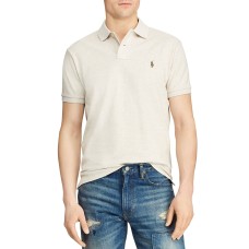Ralph Lauren Men’s Custom Slim Fit Mesh Polo T-Shirt, Gray, XL