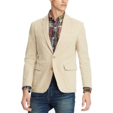 Ralph Lauren Men’s Garment Dyed Cotton Stretch Sportcoat (Khaki, 42R)