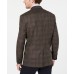  Men’s Plaid Jacket, Light Brown, 46 R
