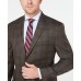  Men’s Plaid Jacket, Light Brown, 46 R