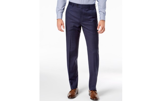  Men’s Plaid Pants, Blue, 40X32