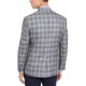  Men’s Plaid Window Pane Blazer Jacket (Gray, 40)
