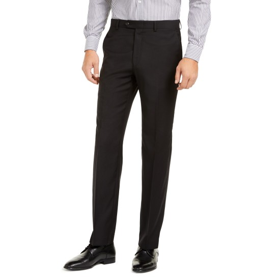 Ralph Lauren Men’s Slim-Fit UltraFlex Stretch Solid Suit Pants, Grey, 36X29
