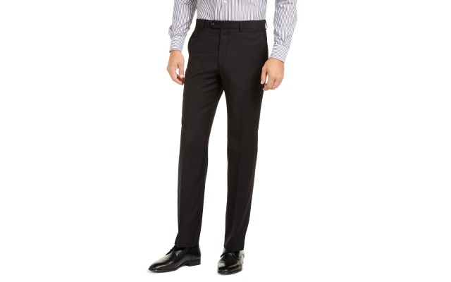Ralph Lauren Men’s Slim-Fit UltraFlex Stretch Solid Suit Pants, Grey, 36X29
