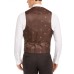  Men’s Window Vest, Brown, Small