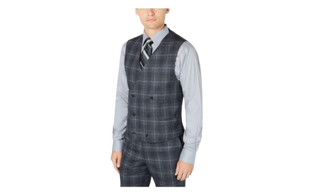Ralph Lauren Mens Windowpane Plaid Work Jacket, Charcoal, M