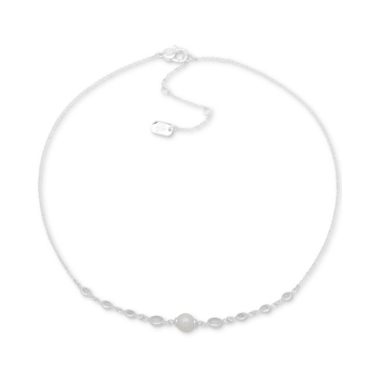 Ralph Lauren Pearl Frontal Necklace (White)